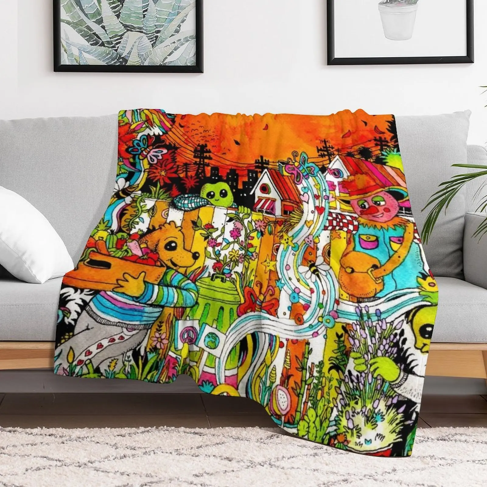 Urban Farm Time Throw Blanket  - Urban Farming Home ulasan dan harga