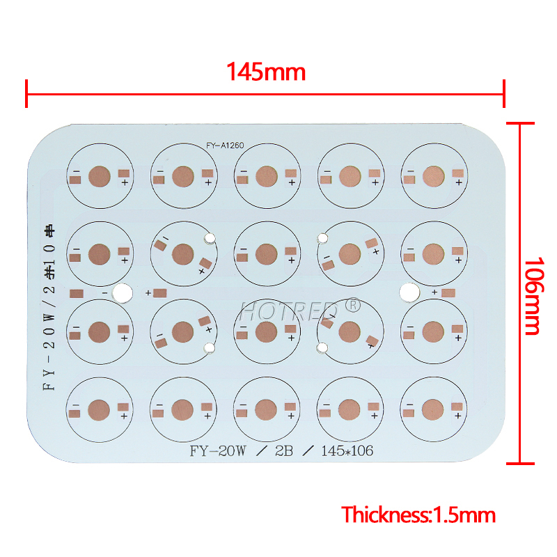 LED Aluminum PCB Board Base Pl - Flood Tray Table ulasan dan harga
