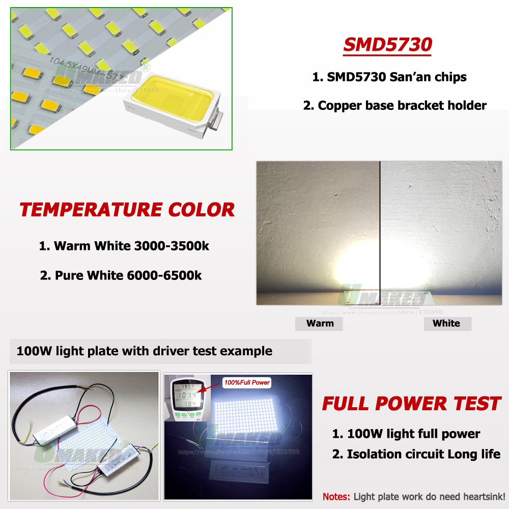 50W LED PCB+Driver Floodlight  - Flood Tray Table ulasan dan harga